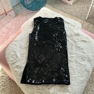 Just in time for the holidays ! MK Michael Kors. Black sequin top